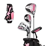 Precise XD-J Junior Complete Golf Club Set for Children Kids - 3 Age Groups Boys & Girls - Right Hand & Left Hand! (Pink Ages 6-8, Right Hand)