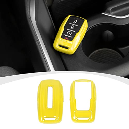 Image of RAZPOY for RAM Key Fob Cover, ABS Key Case Cover Holder Protector Compatible with for 2018-2023 Dodge RAM 1500 2500 3500, Yellow