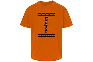 Crayon Colors Family Matching Funny Halloween Party Youth Unisex T-shirt (Orange)