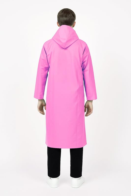 Image of Kids School Raincoat for Boys & Girls | PVC Lightweight Hooded Long Rainwear with Pockets | Suitable for School