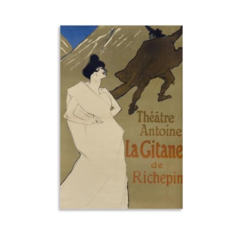 Affiche Toulouse-Lautrec La Gitane 1899 pour décoration murale de chambre 60x90cm