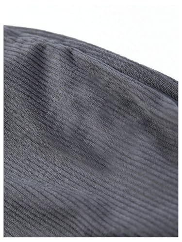 Verdusa Men's Corduroy Pants Drawstring Waist Straight Leg Casual Loose Trousers with Pockets2