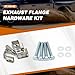 Xxamz 4 Pack 03442 Exhaust Manifold Bolts U Nuts Hardware Kit Compatible with Chrysler Aspen 2007-2009 Dodge Challenger/Dakota/Durango 2004-2024 Ram 2011-2024 Jeep Wrangler/Grand Cherokee 2005-2024