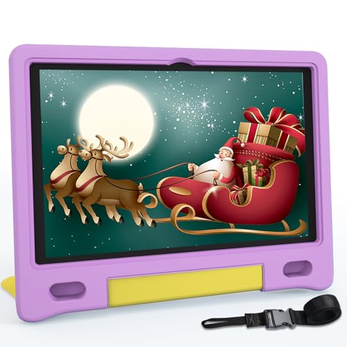 Image of Tablet for Kids 10.1 inch Android 14, 8GB+64GB(TF 1TB) 6000mAh Kids Tablet WiFi6 Parental Control,Face Unlock, 1280 * 800 HD Screen (Purple)