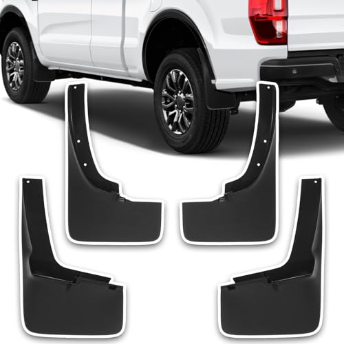 Image of Ranger Mud Flaps Compatible with Ford Ranger 2019-2023 Trucks Mud Guards Splash Guards 4pcs