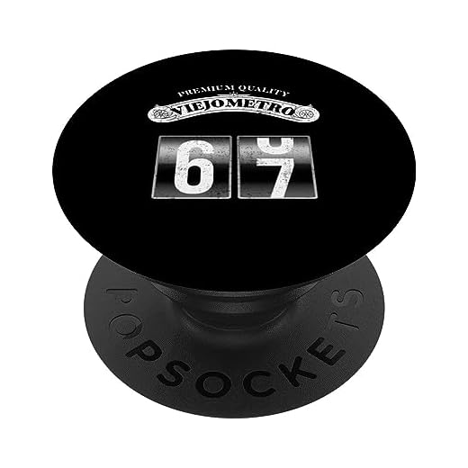 Viejometro retro 66-67 divertido cumpleaños 67 PopSockets PopGrip Intercambiable