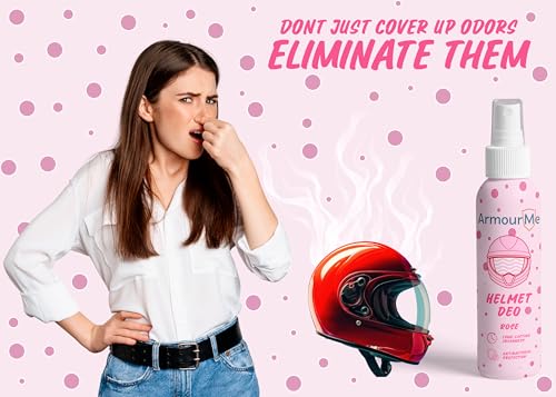 Image of Helmet Deodorizer Spray | Long-Lasting Freshness Upto 7 Days | Nano tech Spray | Eliminates Odor | Perfect for Bikers, Athletes, & Workers (Rose, 200 ML)