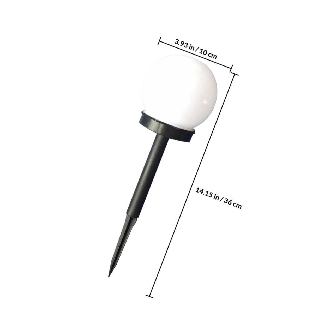 Abaodam Lampade LED Solari Resistenti da Esterno a Forma di Sfera, 4 Pezzi, Luce Bianca Sensore Crepuscolare, Perfette per Percorsi Esterni, Installazione Rapida