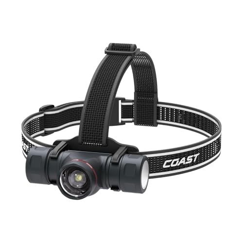 Coast TPH34R 2700 Lumens USB-C Rechargeable+ LED Headlamp with Twist Focus 5 Light Modes