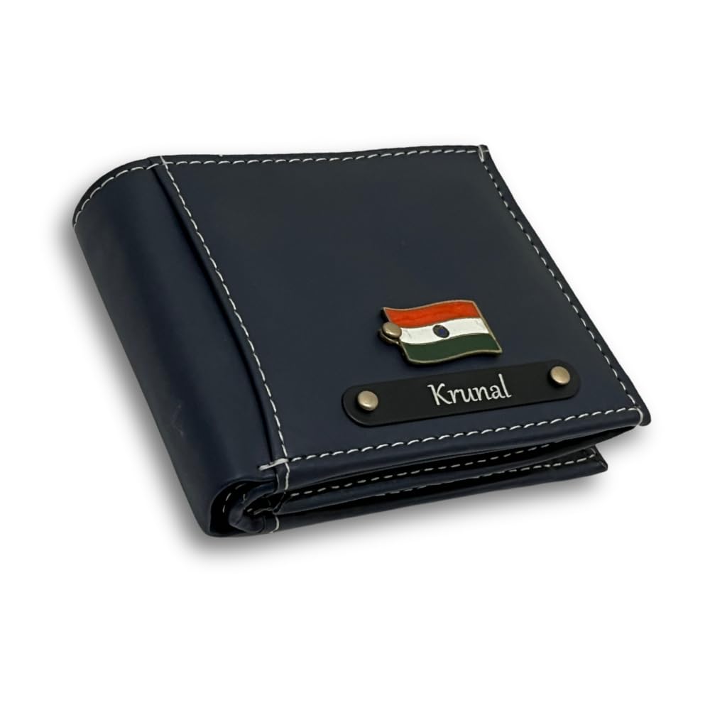 Gift For Special Genuine Leather Wallets for Mens - Wallet for Mens Gift - Gift for Men - customised Wallet for Mens - Personalised Wallet for Men - Purse with Name (Blue)