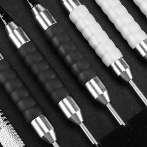 Turnart Dartpfeile mit Metallspitze, 12 Stück Profi Steeldarts mit Dart Case