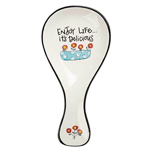 Flash Sale Brownlow Gifts Ceramic Spoon Rest, 5 x 10-Inches, Enjoy Life Top Rated Brownlow Gifts Ceramic Spoon Rest, 5 x 10-Inches, Enjoy Life
