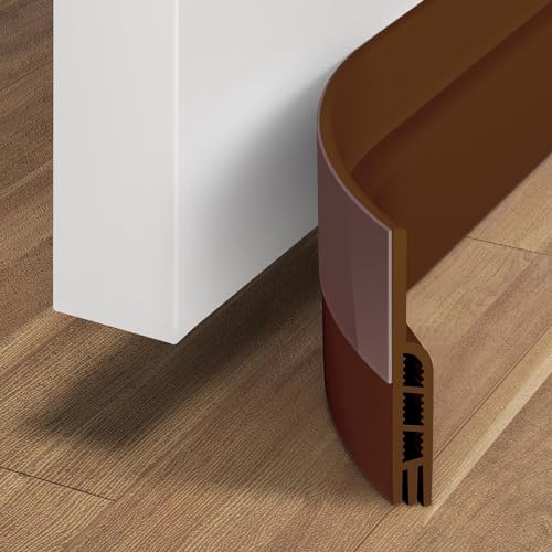 Image of Holikme Door Draft Stopper Weather Stripping Door Seal 38 inch, Brown