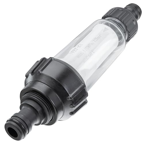 POPPSTAR 3/4 Wasserfilter für Gartenschlauch/Hochdruckreiniger mit Adapter
