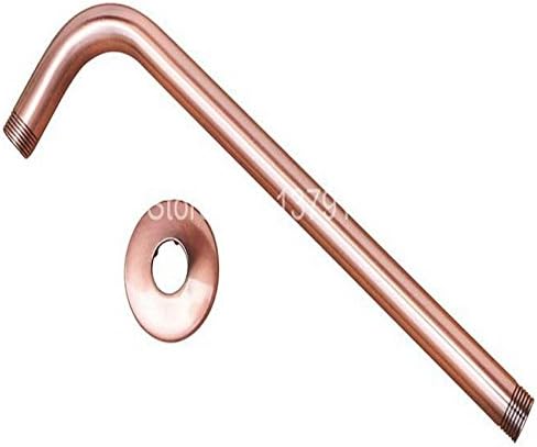 Antique Copper Brass Shower Head Extension Pipe - 12" Long Wall Cover - Shower Arm Bathroom Accessory (Standard 1/2") Ash100