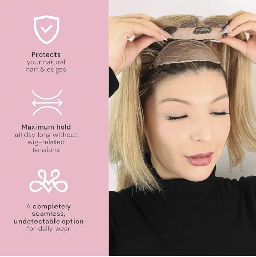 Milano Collection New TopGrip Topper and Wiglet Secure Method Band for Small to Medium Toppers (PATENT PENDING)- Beige