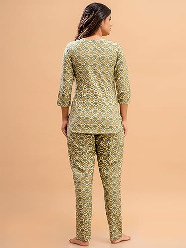 Image of feranoid Women Full Sleeves Cotton Nightsuits