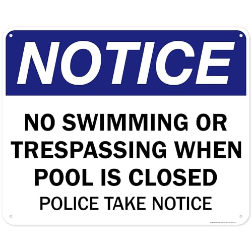 Cartel Aviso No Nadar o Prohibido Entrada Piscina 24x30 Pulgs miniatura 1
