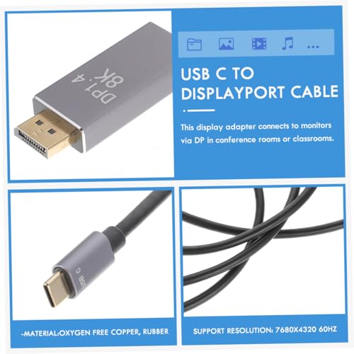 Cable USB Displayport para Proyectores Evita Parpadeos Pantalla Juego de 2 7