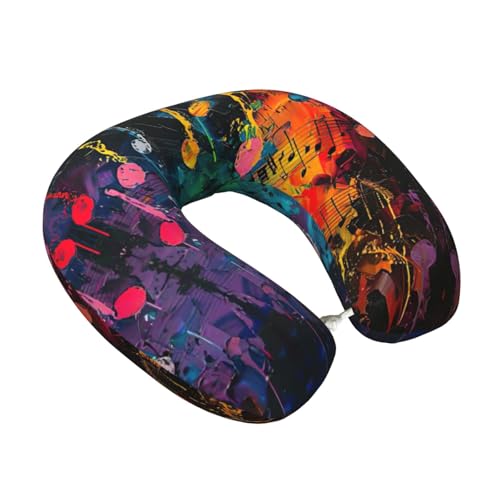 Almohada cervical de viaje color negro con espuma viscoelástica miniatura 2