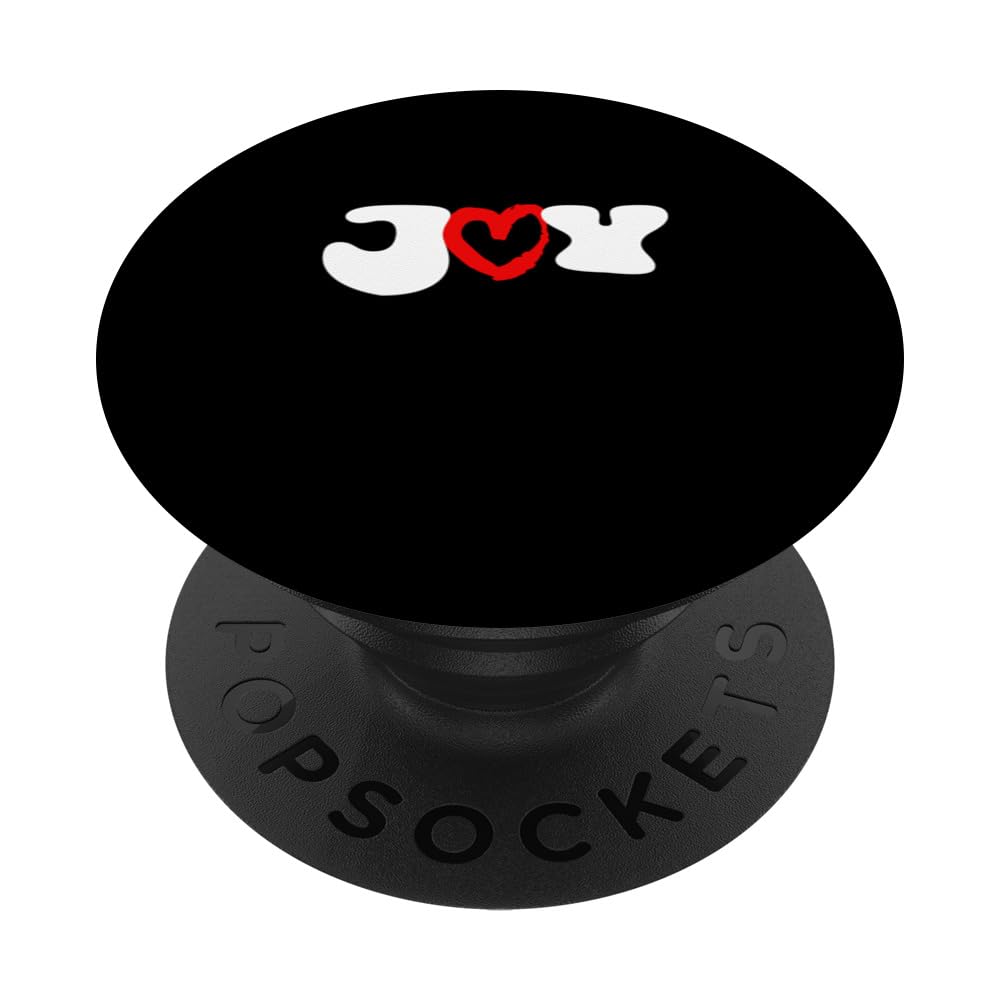 Christian inspirational and uplifting tee. Joy PopSockets Swappable PopGrip, Black