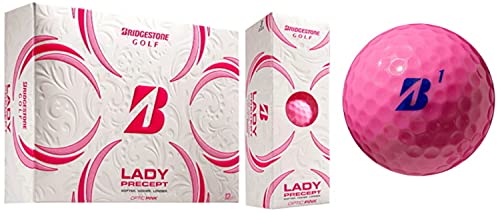 レディース 2021 ブリヂストン Lady Precept レディ プリセプト 1ダース(12球入り) ゴルフボール US仕様 ピンク [並行輸入品] 1枚目