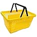 Produktbild 1 Einkaufskorb in gelb mit Zwei Tragegriffe aus Plastik 20 Liter Verkaufskörbe stapelbar