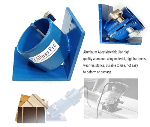 Image of MassPro 1Pc 45 Fix Base for Trimmer Router Machine - Durable Woodworking Attachment for Precise Edge Trimming, Carpentry Slot Milling & Rotary Tool Routing - Compact & Easy to Install