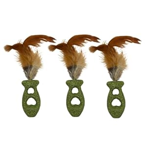 cature Care by Nature Cat Toys Catnip,Natural Silvervine Catnip Toy Cat Toys Interactive,Anti-Bite Silvervine Cat Teething Chew Toy For Indoor&Outdoor Play(Pack3)