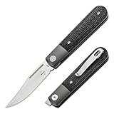 Boker Plus® Modern Barlow – small Barlow folding pocket knife – modern one-hander with flipper – ball-bearing gentleman knife with Nitro-V blade – Micarta handle & clip