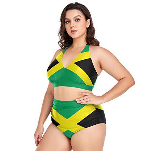 Aflyko Patriot Women Plus Size Bikini Country Flag 2-Piece Swimsuit Ruched Swimwear Large Beachwear2