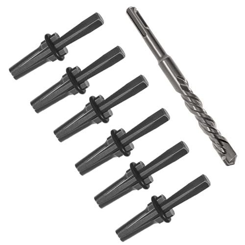 ATPEAM セリ矢 16 mm 六つ割り工具 ドリルビット 160 mm SDS 硬岩、岩石、コンクリート割り用ドリルビット