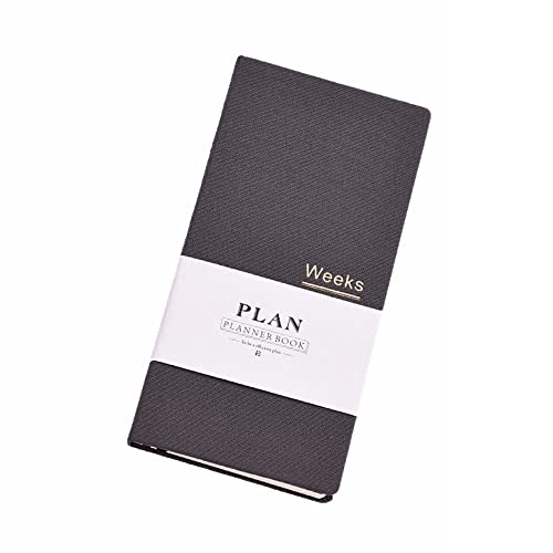 Undated Pocket Weekly Planner Schedule Organizer Agenda Year Month Week Plan A6 Notebooks (A6 undated planner Gray)