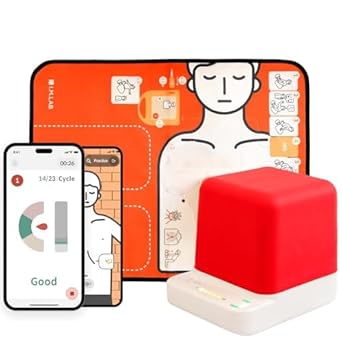 HeartiSense cprCUBE PRO3 CPR Skill Trainer with Instant Sound/Visual LED Feedback, APP-Based Real-Time CPR Data Analysis Reports, and Scenario Simulation Content for CPR Trainers and Instructors