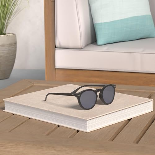 Image of Gleyemor Vintage Polarized Sunglasses for Men Round Sunglasses UV400 Protection Retro Hand-crafted Acetate Frame