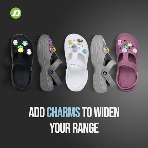 Image of DOCTOR EXTRA SOFT Women's Classic Charms Clogs /Sandals with Adjustable Back Strap for Adult | Comfortable & Light Weight | Stylish & Anti-Skid |Waterproof & Everyday Use Mules for Girls & Ladies D-511