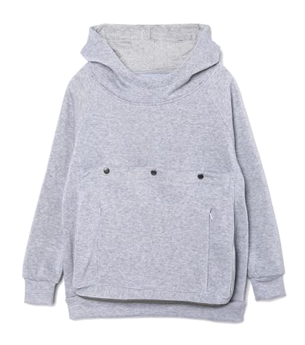 Kei Tomlison Pet Cat Pouch Hoodie Small Animal Carrier – Kitten Puppy Pouch Sweatshirt Holder Boys Girls Hooded Sweatshirt Light Grey