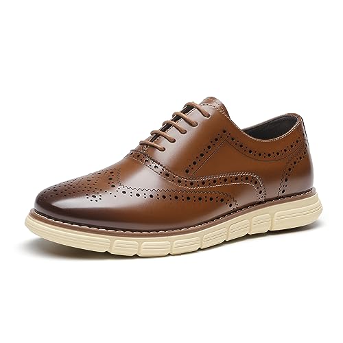 Bruno Marc Men's Crossflex Dress Sneakers Wingtip Derby Casual Oxford Formal Shoes