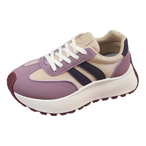 Zapatillas Ligeras de Perfil bajo para Uso Diario con Suela Suave y Acolchada para Uso Diario. (Purple, 38)
