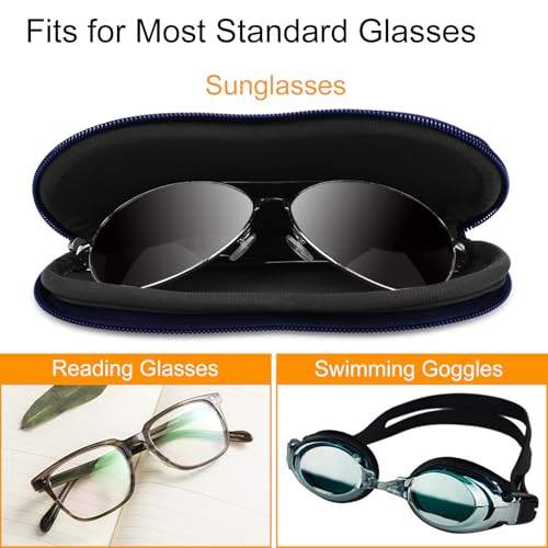 Image of FINTIE Glasses Case with Carabiner, Ultralight Neoprene Sunglasses Pouch