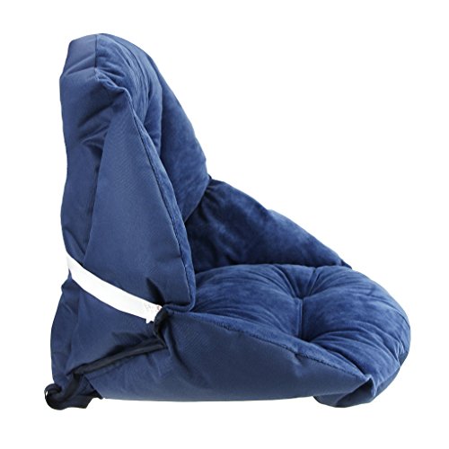FakeFace Soft Plush Seat Cushion, Thick Chair Pillow with Ties Back Sciatica Relieve,High Back Seat Chair Cushion Pad Cover Perfect for Car, Office Chair,Garden,Sofa Armchairs Wheelchair(Dark Blue)