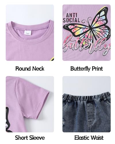 Image of 9-16Y Tween Girl Clothes 2 Piece Short Sleeve Heart Print Top and Shorts Teen Girl Summer Outfits Short Set