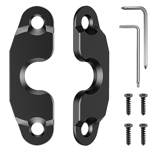 Upgraded Aluminum Alloy Sun Visor Repair Kit for Jeep, Veharvim Heavy Duty Sun Visor Clip Compatible with Jeep Wrangler JK 2018/ JL/Wrangler 2018-2023/ Gladiator 2020-2023