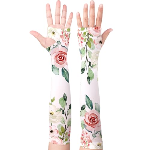 Image of YPHCDO Gardening Sleeves for Women Farm Sun Protection Thorn Proof Cooling Arm Sleeves to Cover Arms for Garden Sports