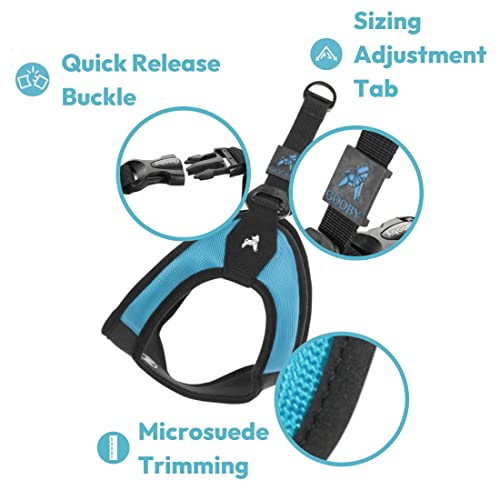 Image of Gooby Escape Free Easy Fit Dog Harness, Step-in, Blue, Small