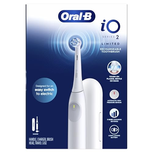 Oral-B Rechargeable Electric Toothbrush, iO Limited Simple Clean, 3 Cleaning Modes, Automatic Pressure Sensor to Protect Gums, Travel Case, White - image 9