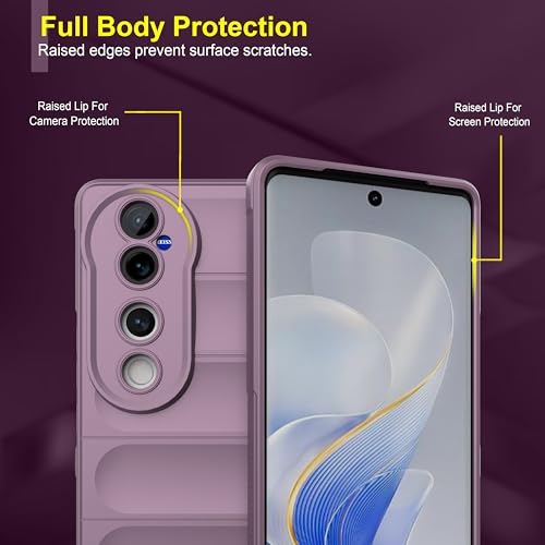 Image of Zapcase Back Case Cover for Vivo V40 Pro 5G | Compatible for Vivo V40 Pro 5G Back Cover | Liquid Silicon Magic Case with Camera Protection | Lavender