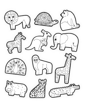 Crocodile Creek Coloring Stickers for Kids, Includes 20 Jumbo Stickers, 5 Themed Crayons and 1 Illustrated Scene - Image 2