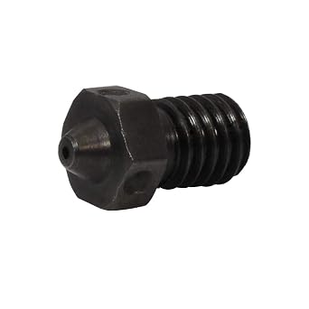 4pcs Hardened Steel Nozzles V6 Nozzle 0.4mm Compatible with V6 Hotend Prusa i3 MK3 MK3S Prusa mini Anycubic Mega 3D Printer Printing PEI PEEK or Carbon Fiber Filament (4x0.4mm)