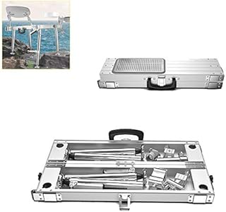 Silla Plegable de Pesca establecidas, ultraligeros portátiles sillas anfibias Que acampan, al Aire Libre Sillas con apoyabrazos y del sostenedor Taza, Estructura Estable, MAX,1pc